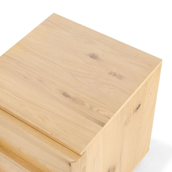 Zeus 2 Drawer Nightstand in Natural