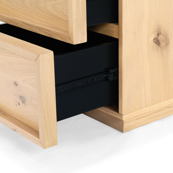 Zeus 2 Drawer Nightstand in Natural