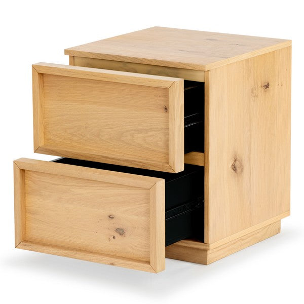 Zeus 2 Drawer Nightstand in Natural