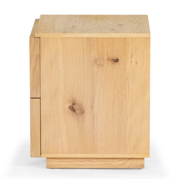 Zeus 2 Drawer Nightstand in Natural