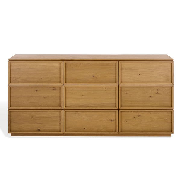 Zeus 9 Drawer Dresser in Natural