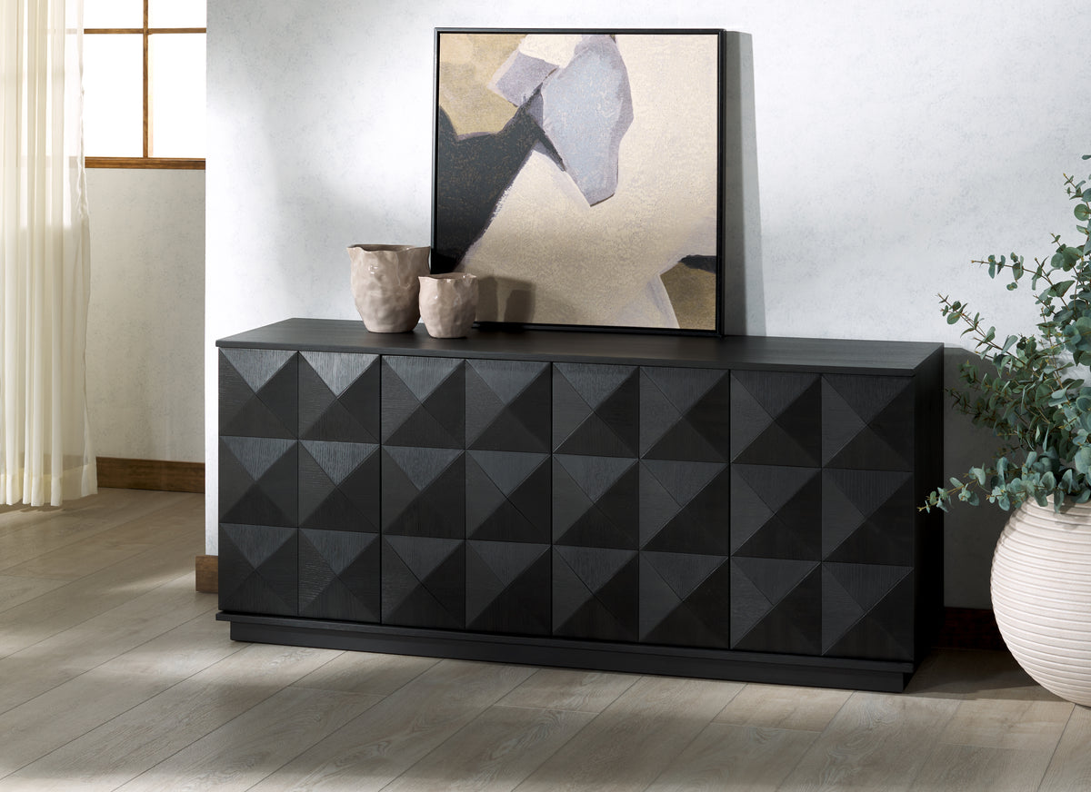Patty 4 Door Sideboard in Black