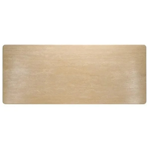 Bellarose Travertine Dining Table in Natural - The Mayfair Hall