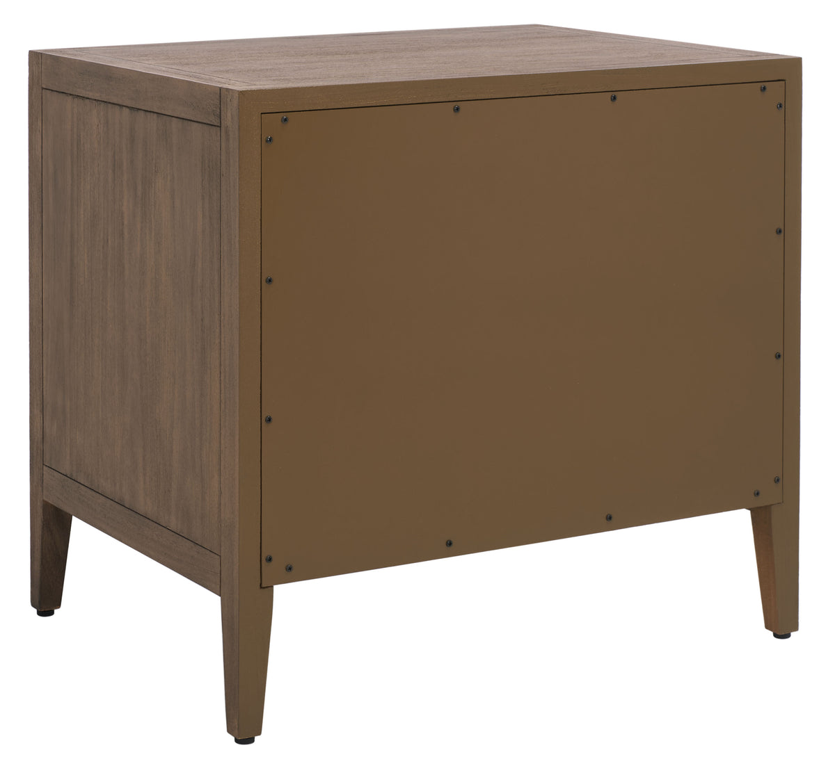 Ariella 3 Drawer Wood Nightstand in Brown
