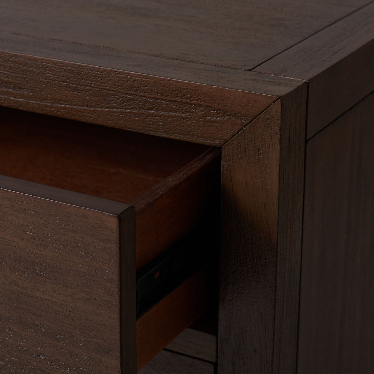 Ariella 3 Drawer Wood Nightstand in Brown