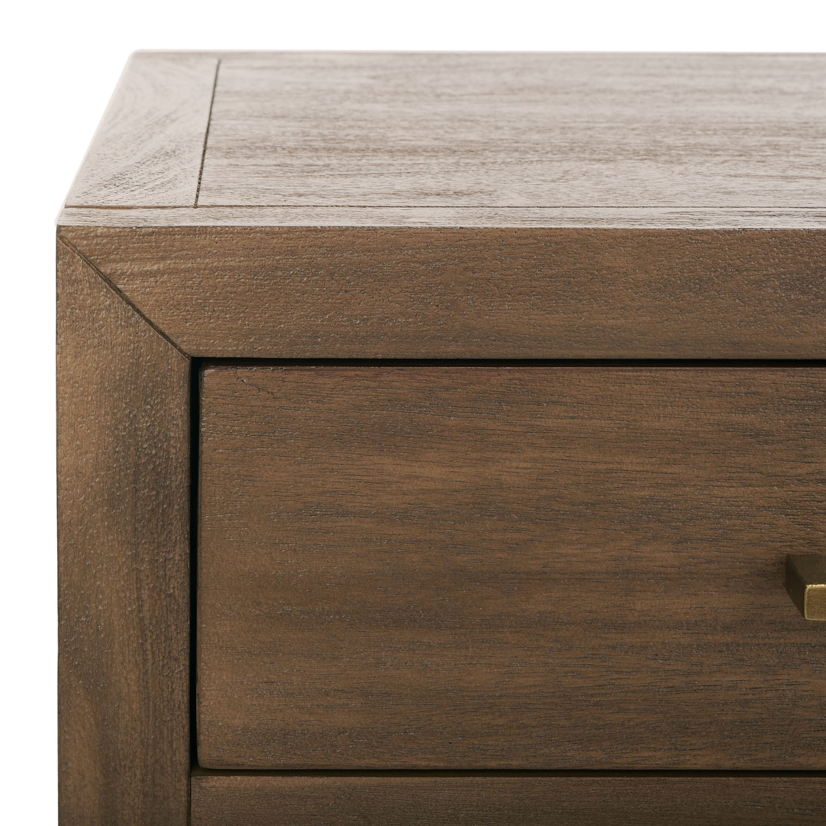 Ariella 3 Drawer Wood Nightstand in Brown