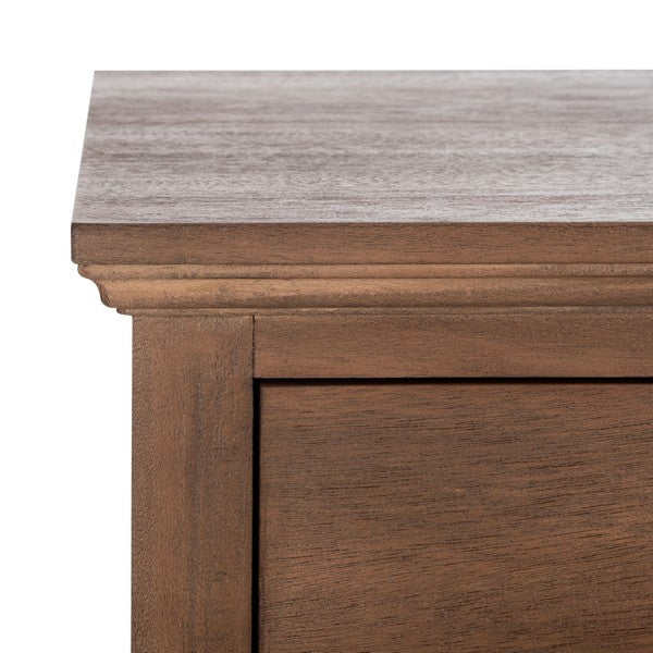 Lisabet 1 Drawer Wood Nightstand in Brown