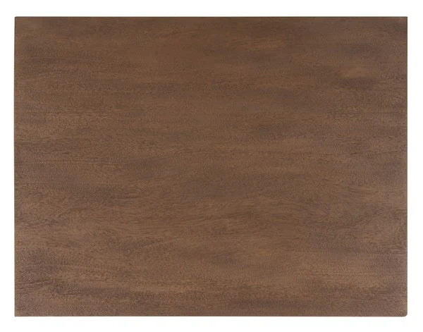 Lisabet 3 Drawer Wood Nightstand in Brown with Brass Ring Pulls