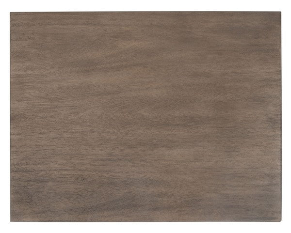 Lisabet 3 Drawer Wood Nightstand in Light Brown with Silver Ring Pulls