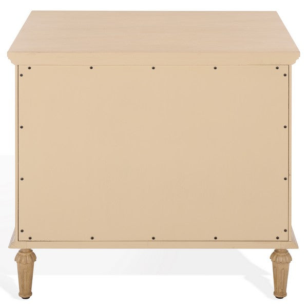 Lisabet 3 Drawer Wood Nightstand in Light Oak