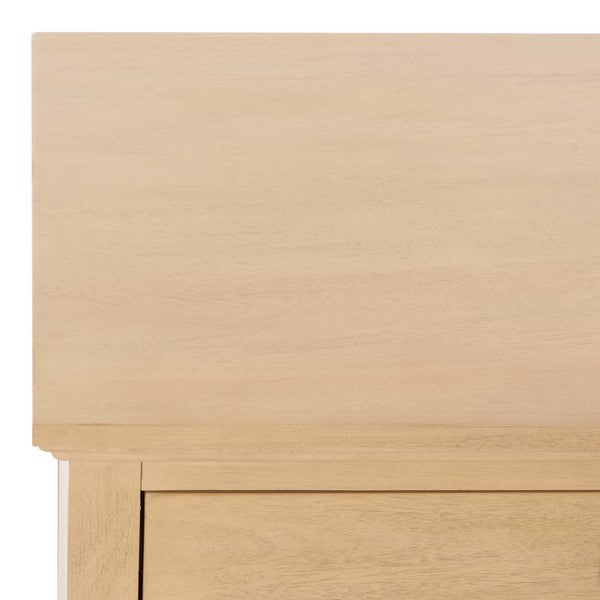Lisabet 3 Drawer Wood Nightstand in Light Oak