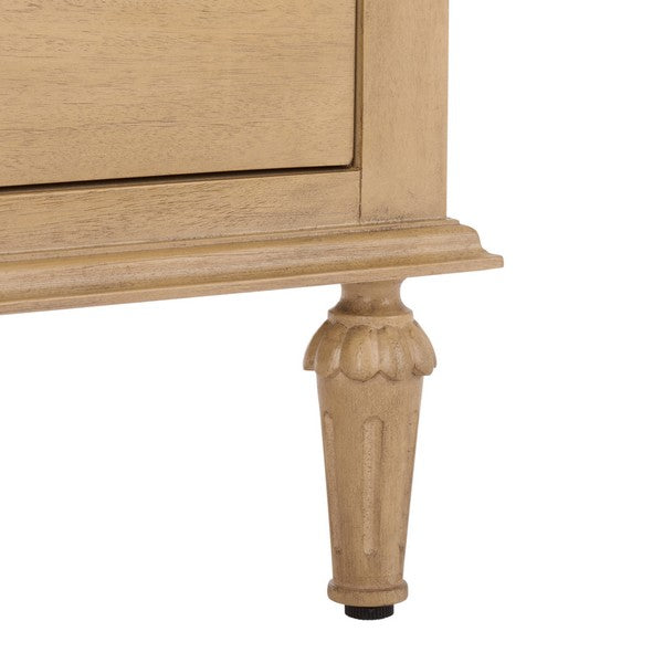 Lisabet 3 Drawer Wood Nightstand in Light Oak
