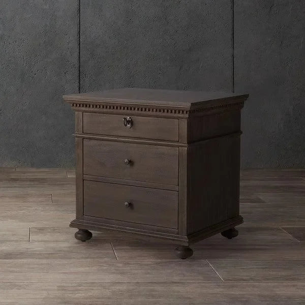 Allisyn Wood Drawer Nightstand in Light Brown - The Mayfair Hall
