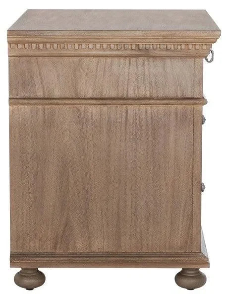 Allisyn Wood Drawer Nightstand in Light Brown - The Mayfair Hall