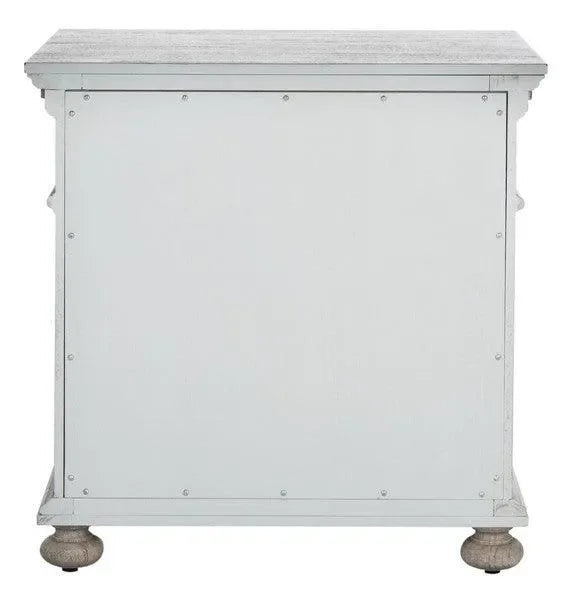 Allisyn Wood Nightstand in Light Gray - The Mayfair Hall