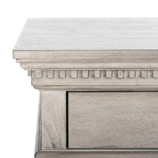 Allisyn Wood Nightstand in Light Gray - The Mayfair Hall