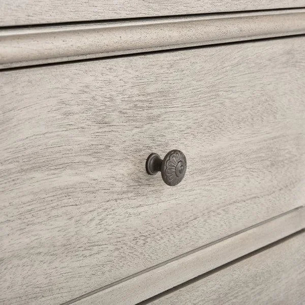 Allisyn Wood Nightstand in Light Gray - The Mayfair Hall