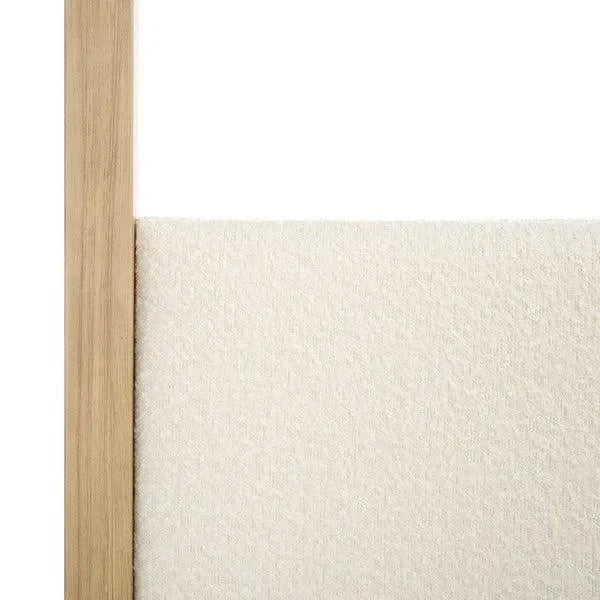 Safavieh Graciella Boucle King Canopy Bed with Upholstered Headboard