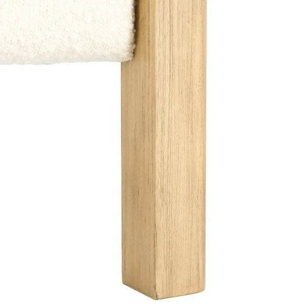 Safavieh Graciella Boucle King Canopy Bed with Upholstered Headboard