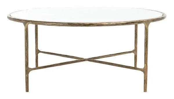 Jessa Metal Coffee Table in Brass - The Mayfair Hall