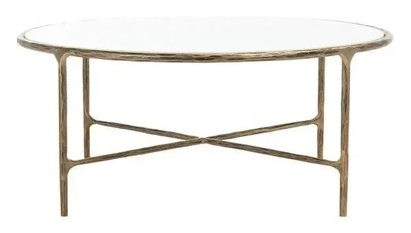 Jessa Metal Coffee Table in Brass - The Mayfair Hall