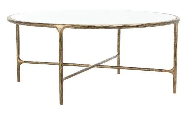 Jessa Metal Coffee Table in Brass - The Mayfair Hall