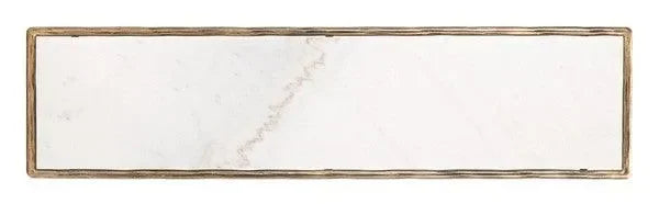 Jessa Forged Metal Rectangle Console Table in Brass - The Mayfair Hall