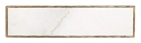 Jessa Forged Metal Rectangle Console Table in Brass - The Mayfair Hall