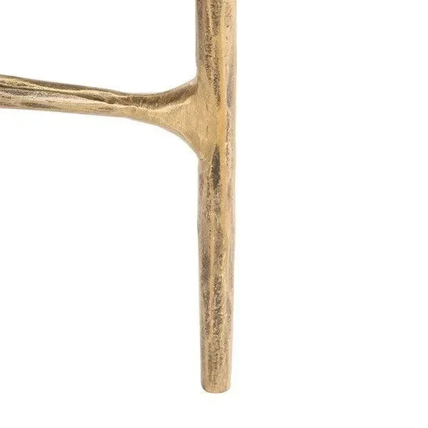 Jessa Forged Metal Accent Table in Brass - The Mayfair Hall