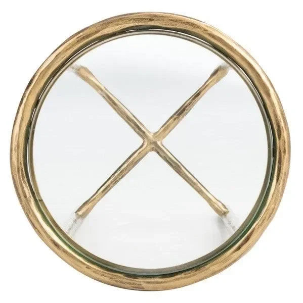 Jessa Forged Metal Accent Table in Brass - The Mayfair Hall