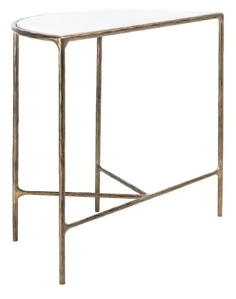 Jessa Forged Metal Console Table in Brass - The Mayfair Hall