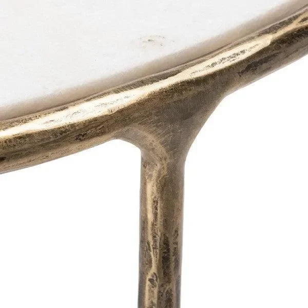 Jessa Forged Metal Console Table in Brass - The Mayfair Hall