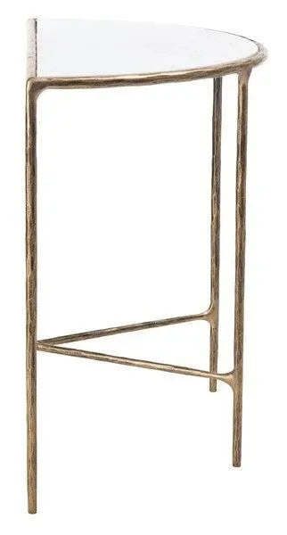 Jessa Forged Metal Console Table in Brass - The Mayfair Hall