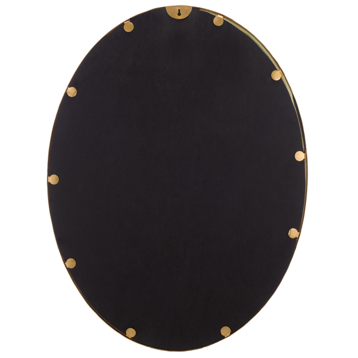 Jessa Oval Metal Mirror in Brass