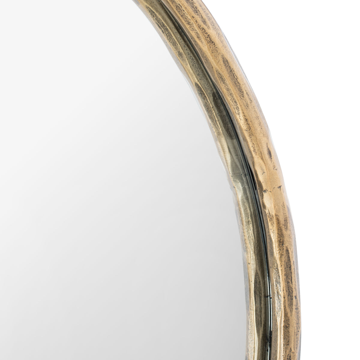 Jessa Oval Metal Mirror in Brass