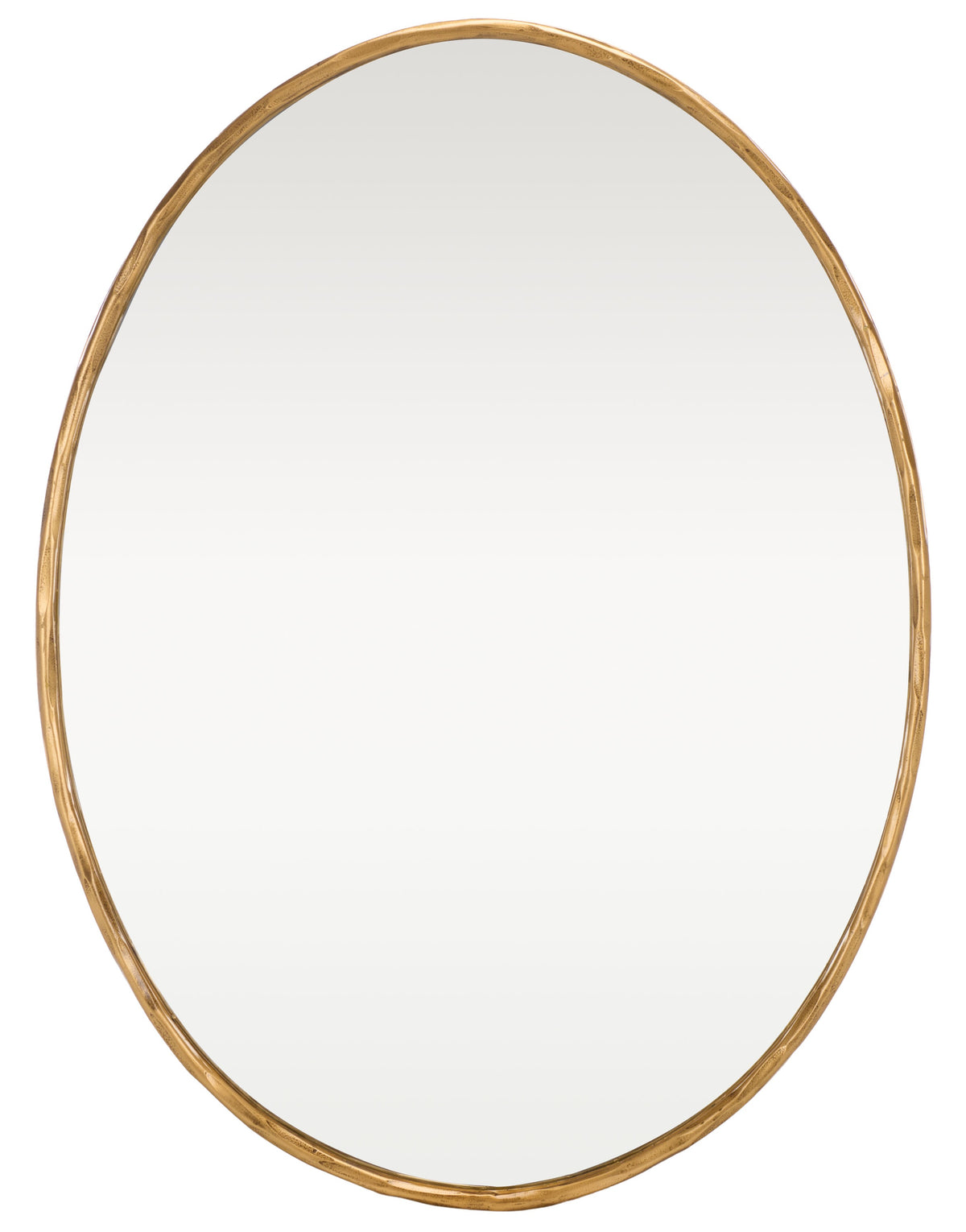 Jessa Oval Metal Mirror in Brass