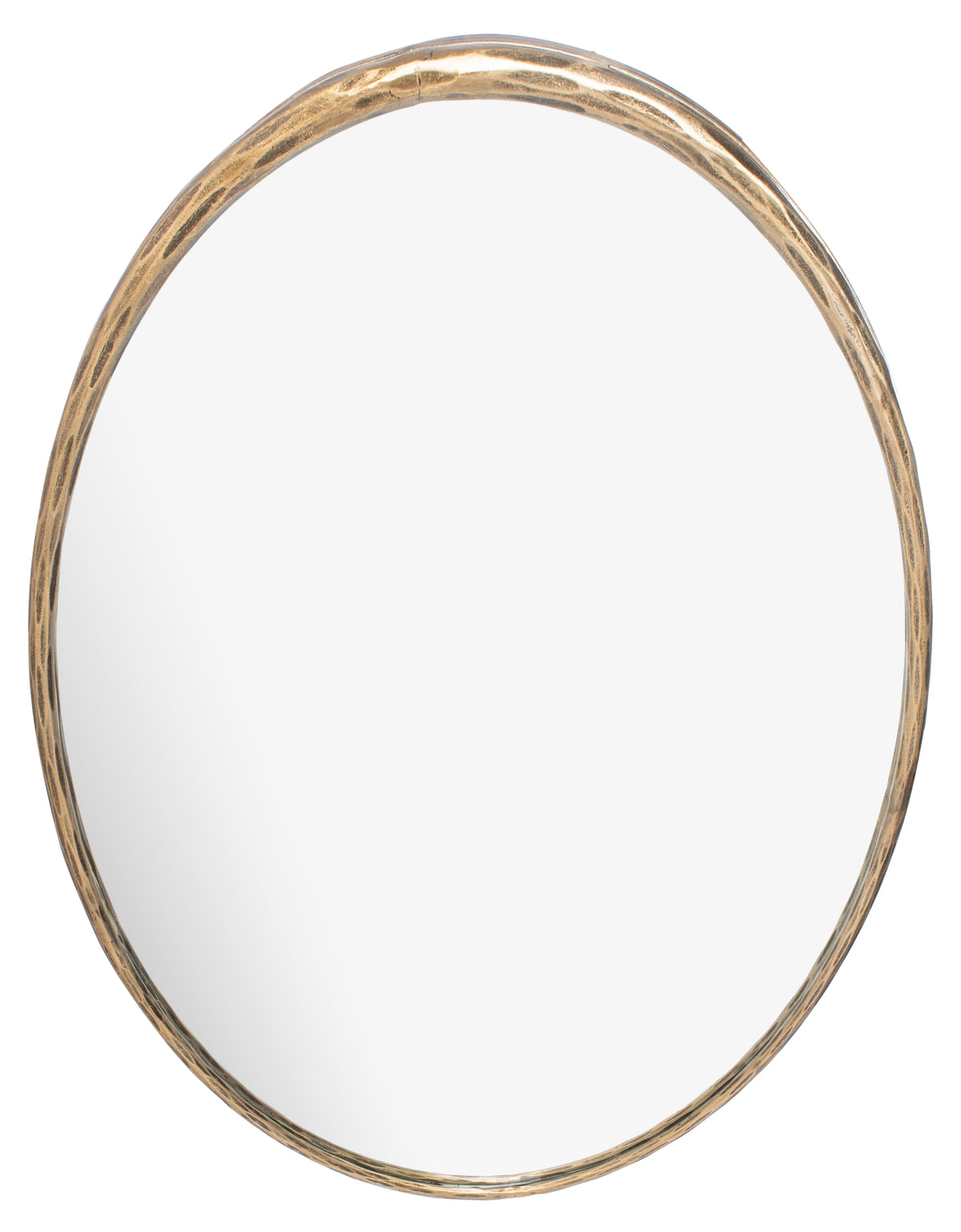 Jessa Oval Metal Mirror in Brass