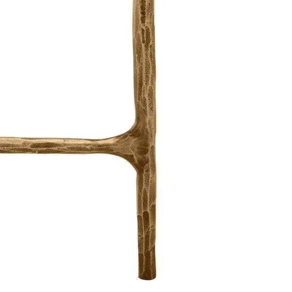 Jessa Metal Coffee Table in Brass with Tempered Glass Top - The Mayfair Hall