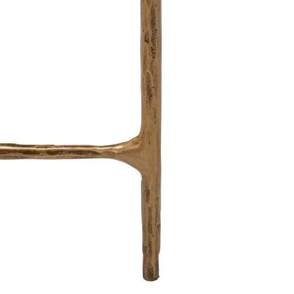 Jessa Metal Oval Coffee Table in Brass - The Mayfair Hall