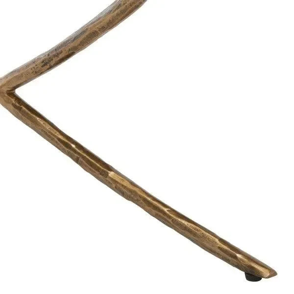 Debbie Metal Coffee Table in Brass with Marble Top - The Mayfair Hall