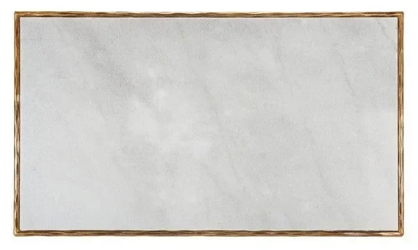 Debbie Metal Coffee Table in Brass with Marble Top - The Mayfair Hall