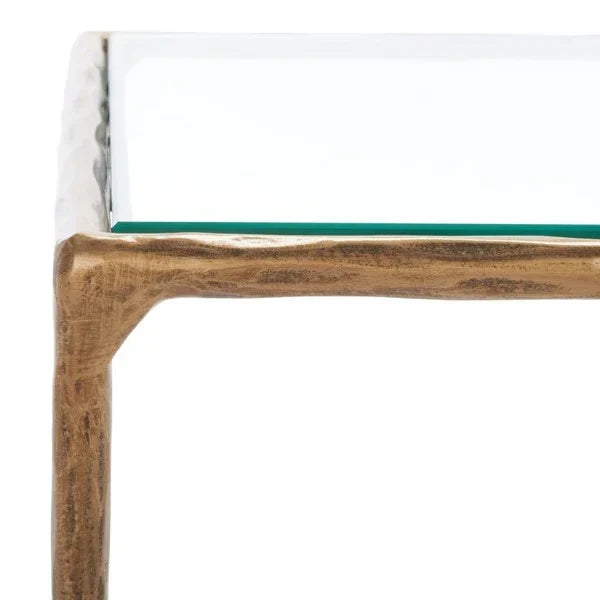 Debbie Metal Accent Table in Brass - The Mayfair Hall