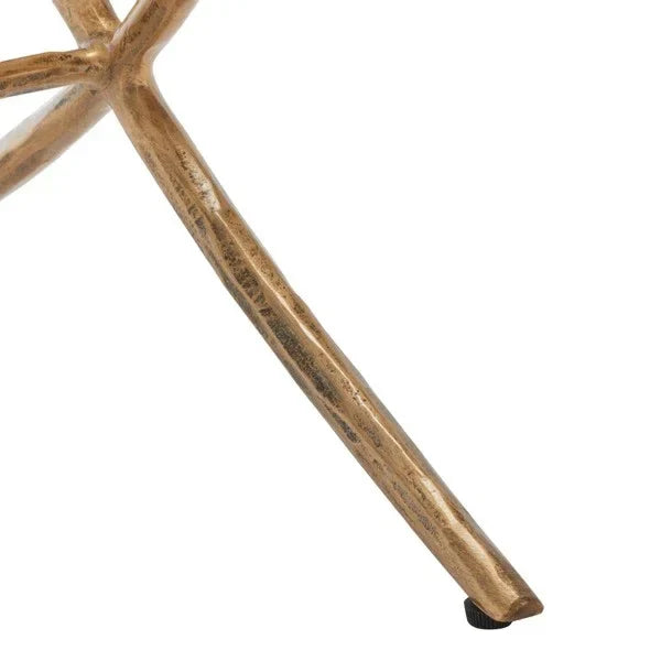 Debbie Metal Accent Table in Brass - The Mayfair Hall