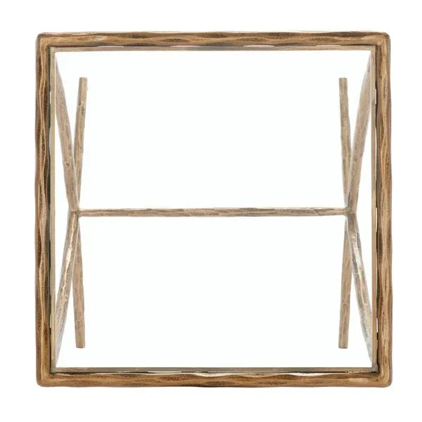 Debbie Metal Accent Table in Brass - The Mayfair Hall