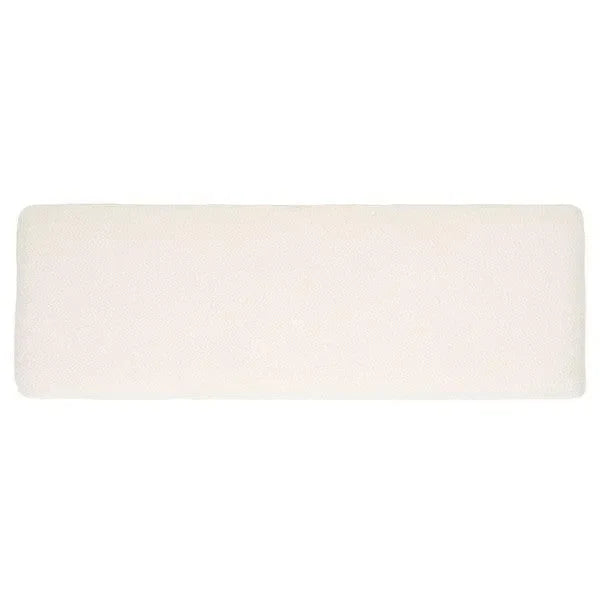 Marvin Boucle Bench in Brass and Ivory (48") - The Mayfair Hall