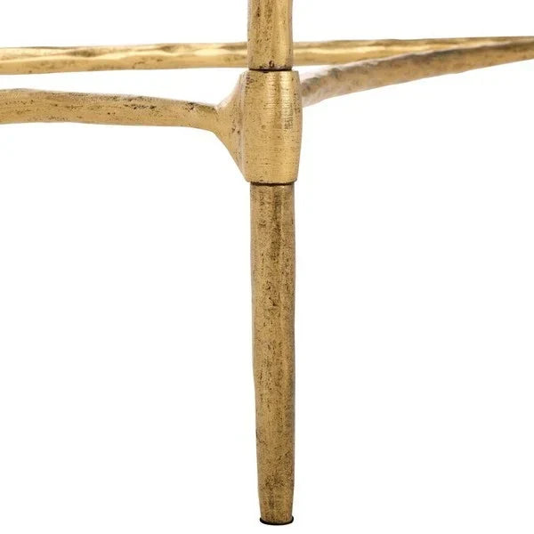 Isabellina Metal Half Moon Console Table in Brass - The Mayfair Hall