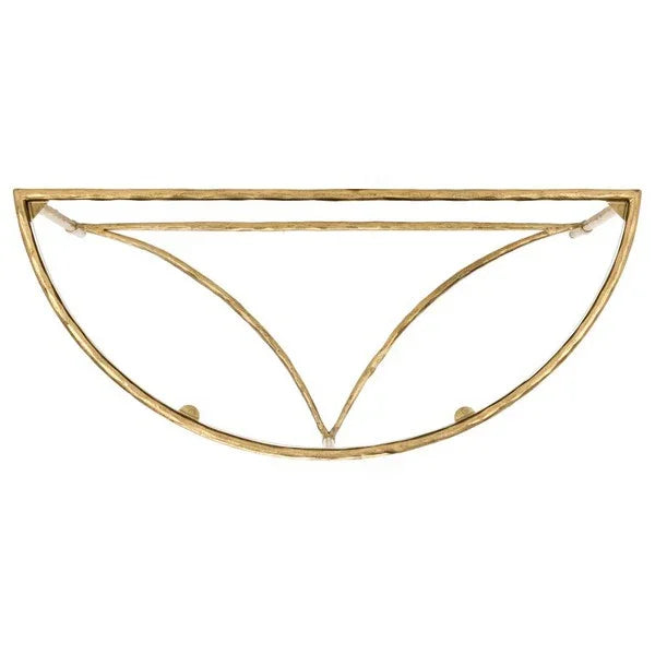Isabellina Metal Half Moon Console Table in Brass - The Mayfair Hall