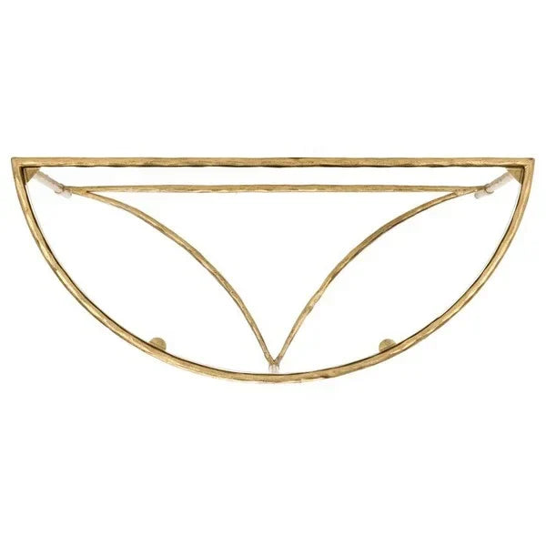Isabellina Metal Half Moon Console Table in Brass - The Mayfair Hall