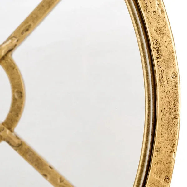 Tauri Forged Metal Round Accent Table in Brass - The Mayfair Hall