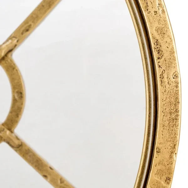 Tauri Forged Metal Round Accent Table in Brass - The Mayfair Hall
